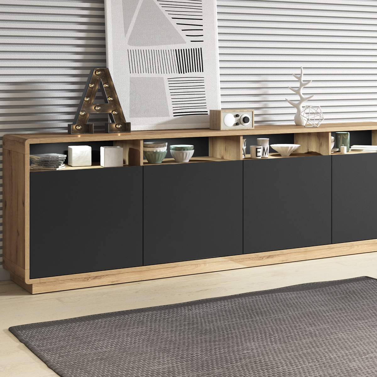 Raven_bois_noir_buffet_4portes_4