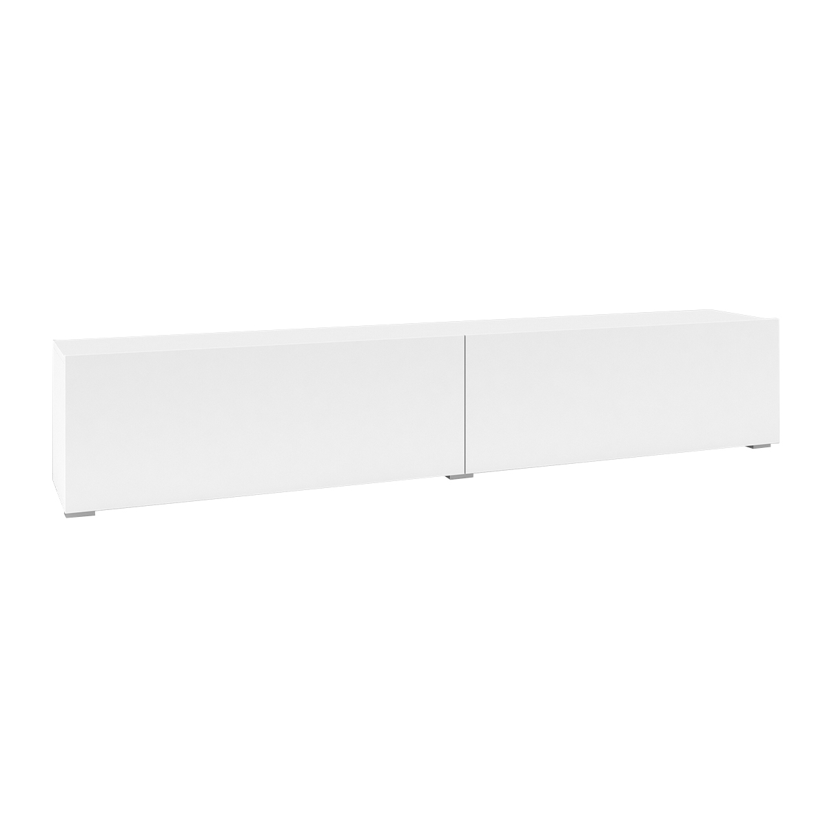 Meuble TV 2 portes 180 cm Glora Blanc