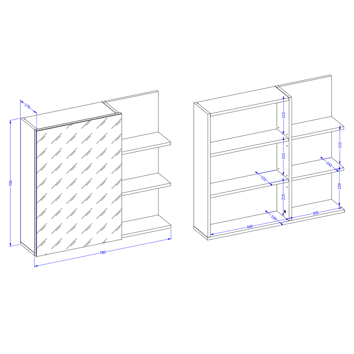 Sophéa_armoire_miroir_dimensions