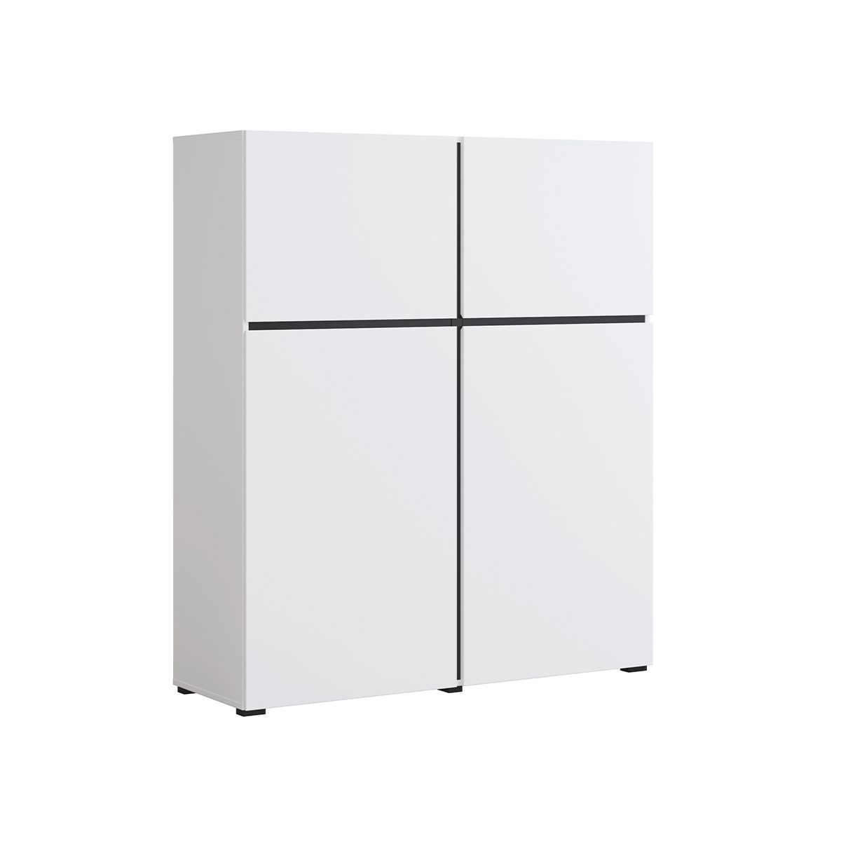 Buffet haut 4 portes Lilia Blanc