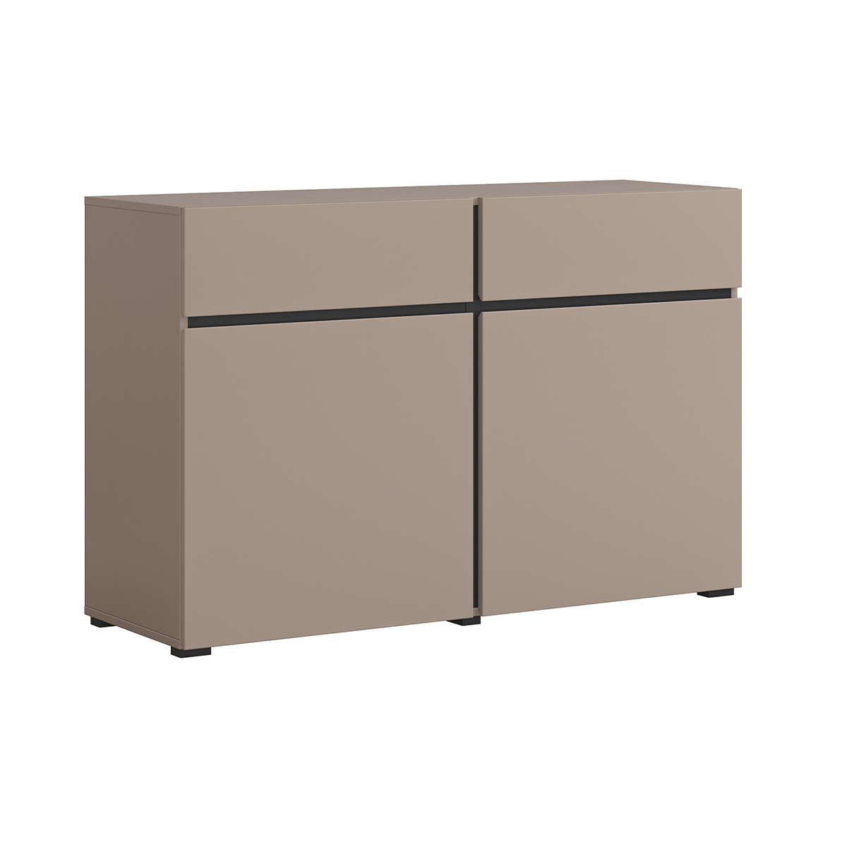 Buffet 2 portes 2 tiroirs Lilia Taupe