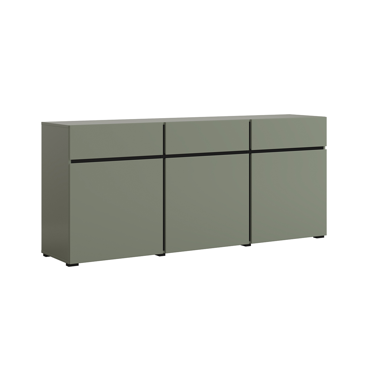 Buffet 3 portes 3 tiroirs Lilia Vert