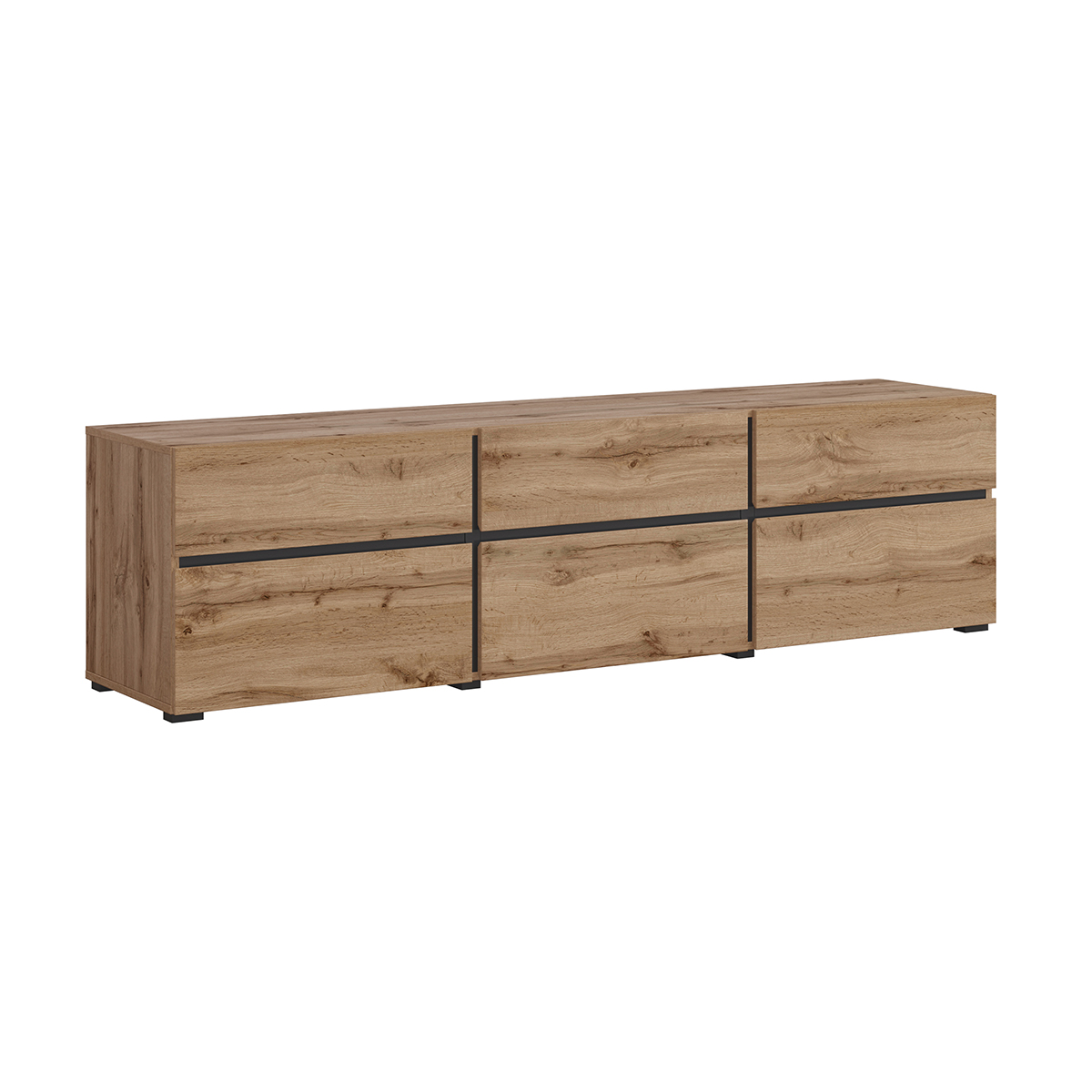 Meuble TV 3 portes 180 cm Lilia Bois