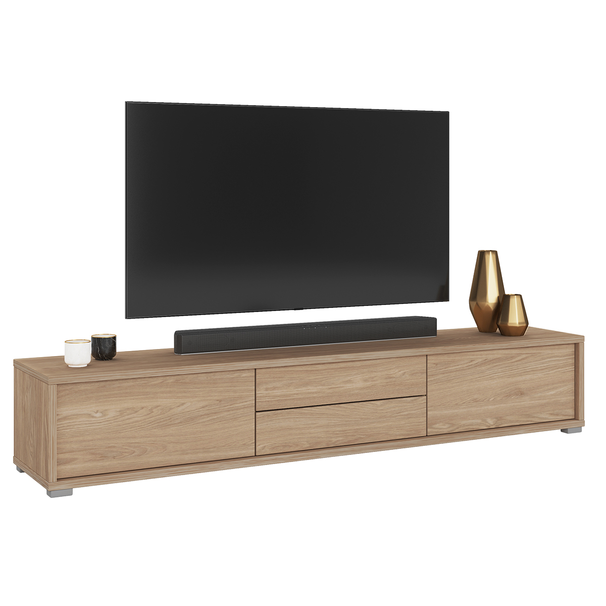 Idra_bois_meuble_TV_2portes_2tiroirs_2