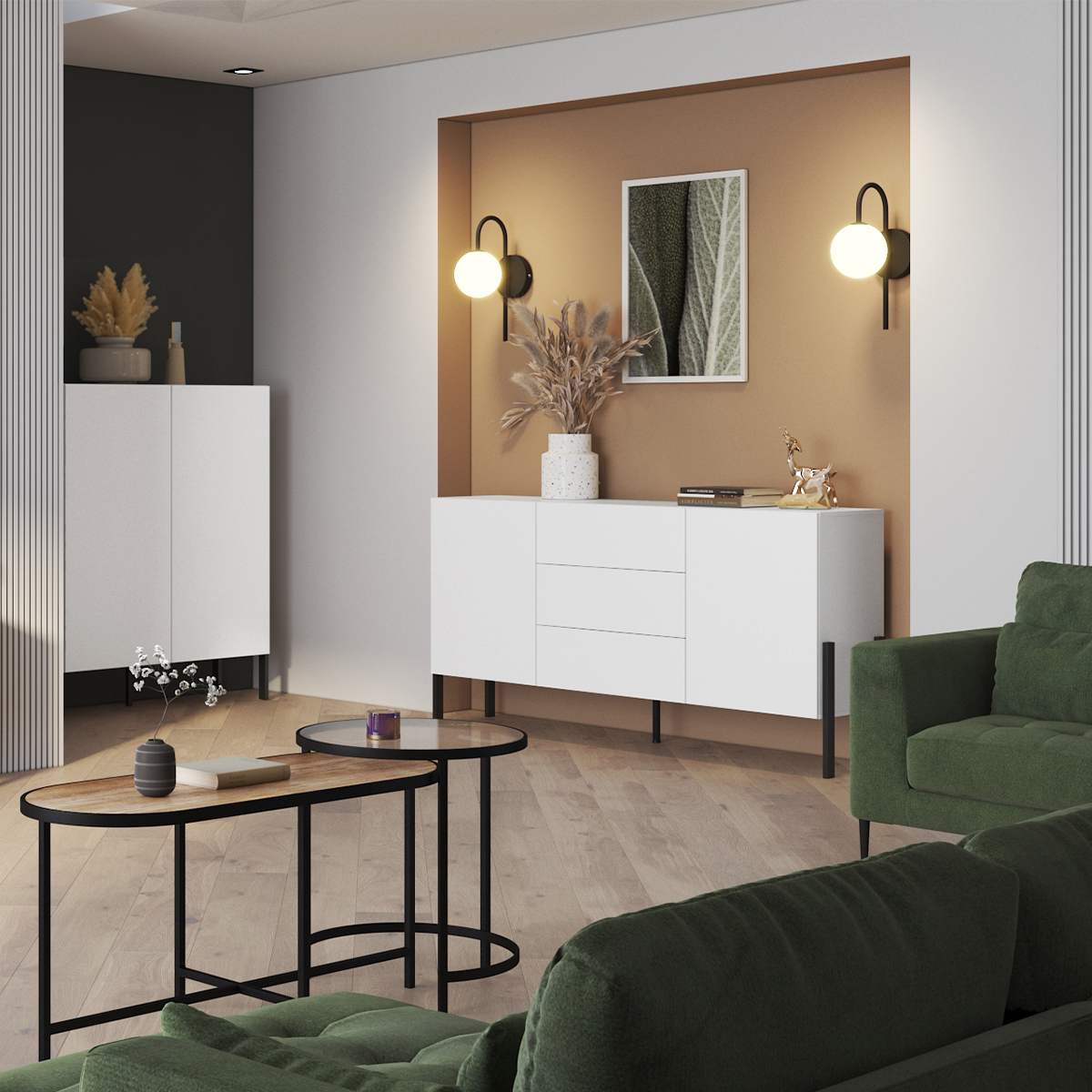 Berenice_blanc_buffet_long_2portes_3tiroirs_4
