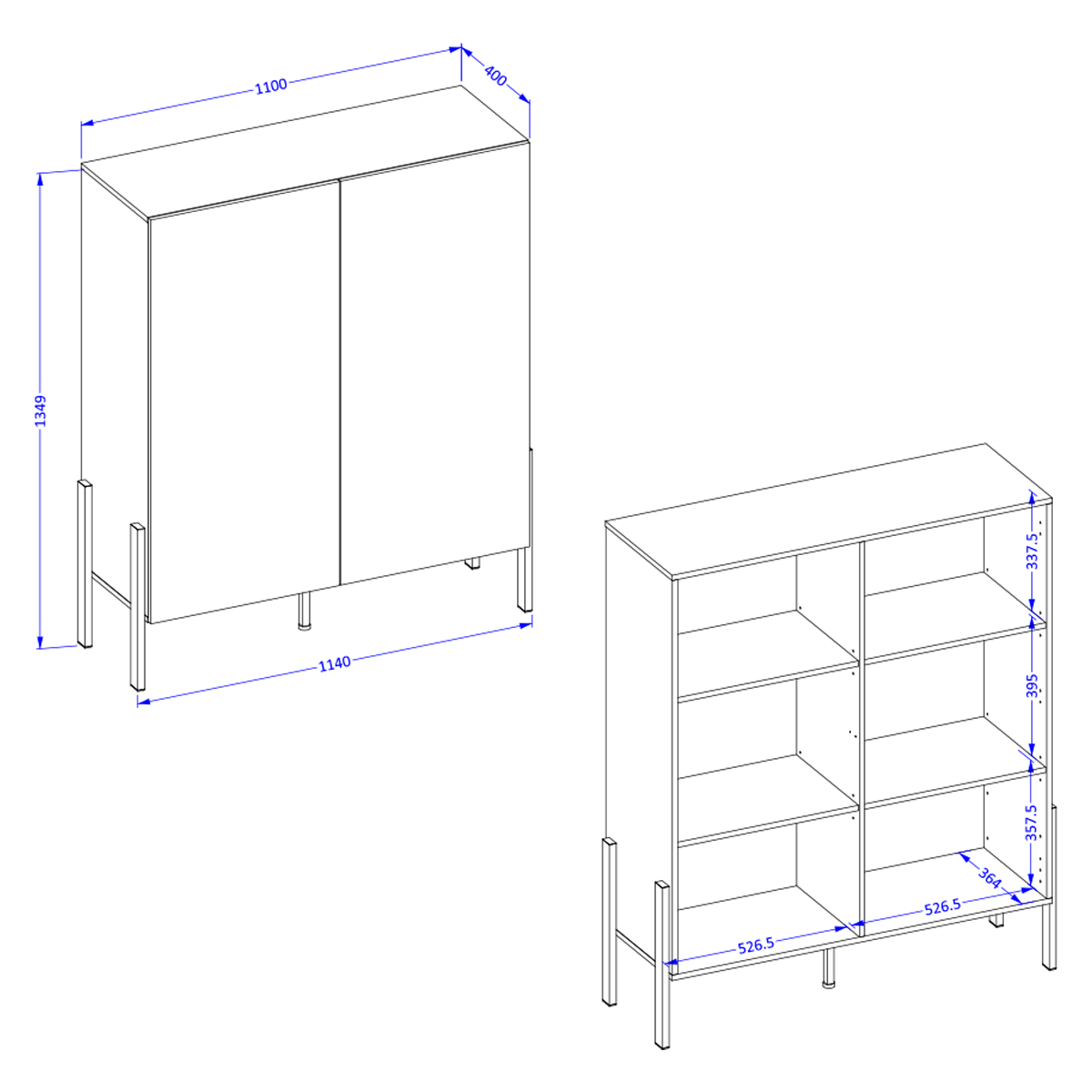 Berenice_buffet_haut_2portes_dimensions