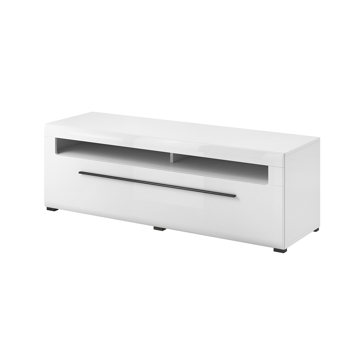 Meuble TV 1 tiroir 160 cm Louis Blanc