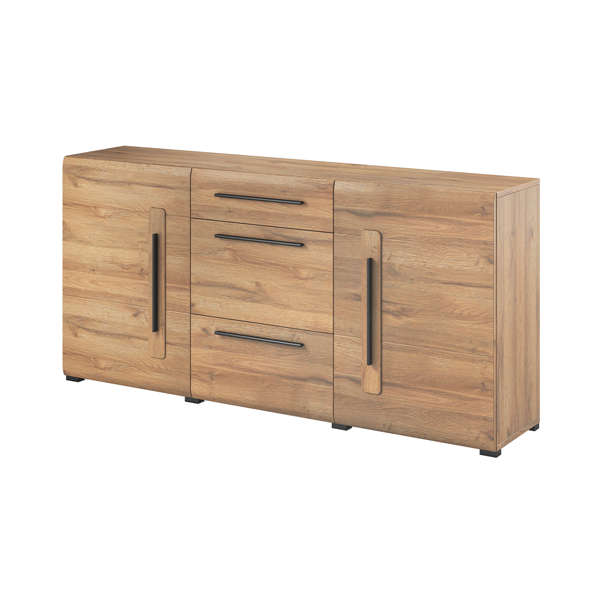 Buffet 2 portes 3 tiroirs Louis Bois