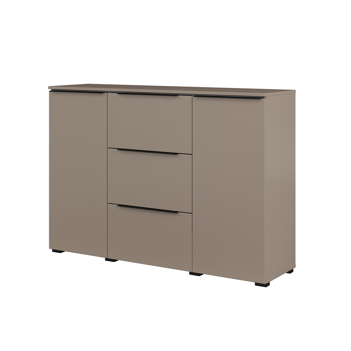 Buffet 2 portes 3 tiroirs Jacob Taupe