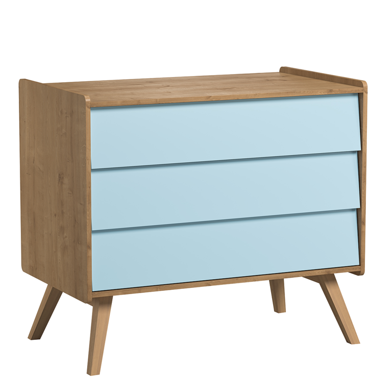 Commode 3 tiroirs Vox Vintage Bois Bleu