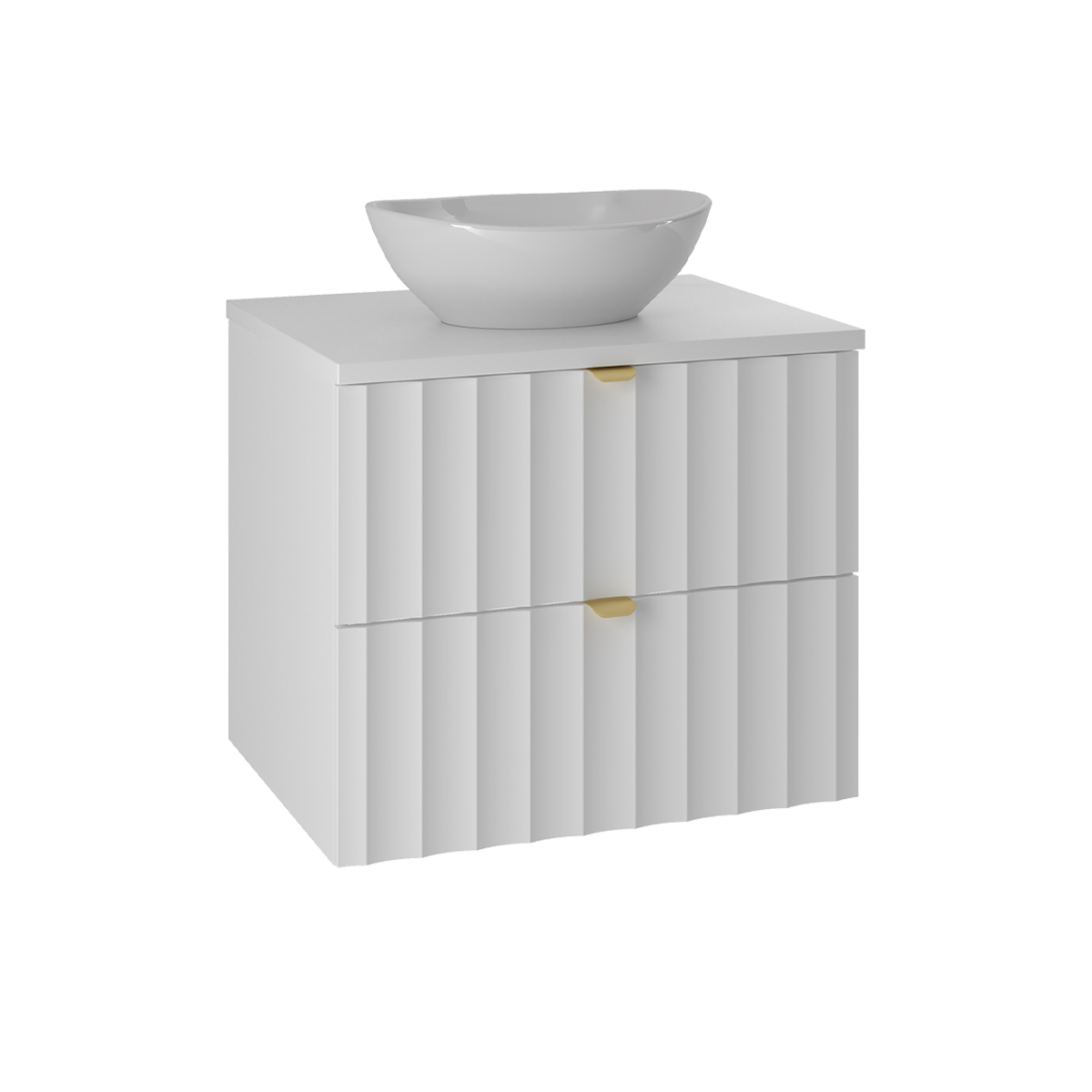 Meuble simple vasque 60cm Lexa Blanc