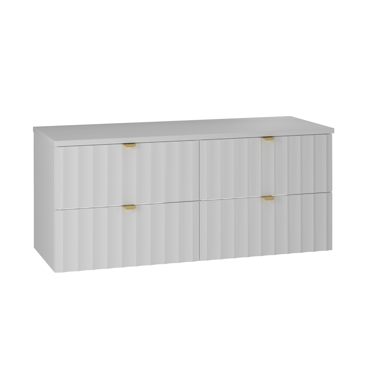 Meuble sous-vasque 120cm plan de toilette Lexa Blanc