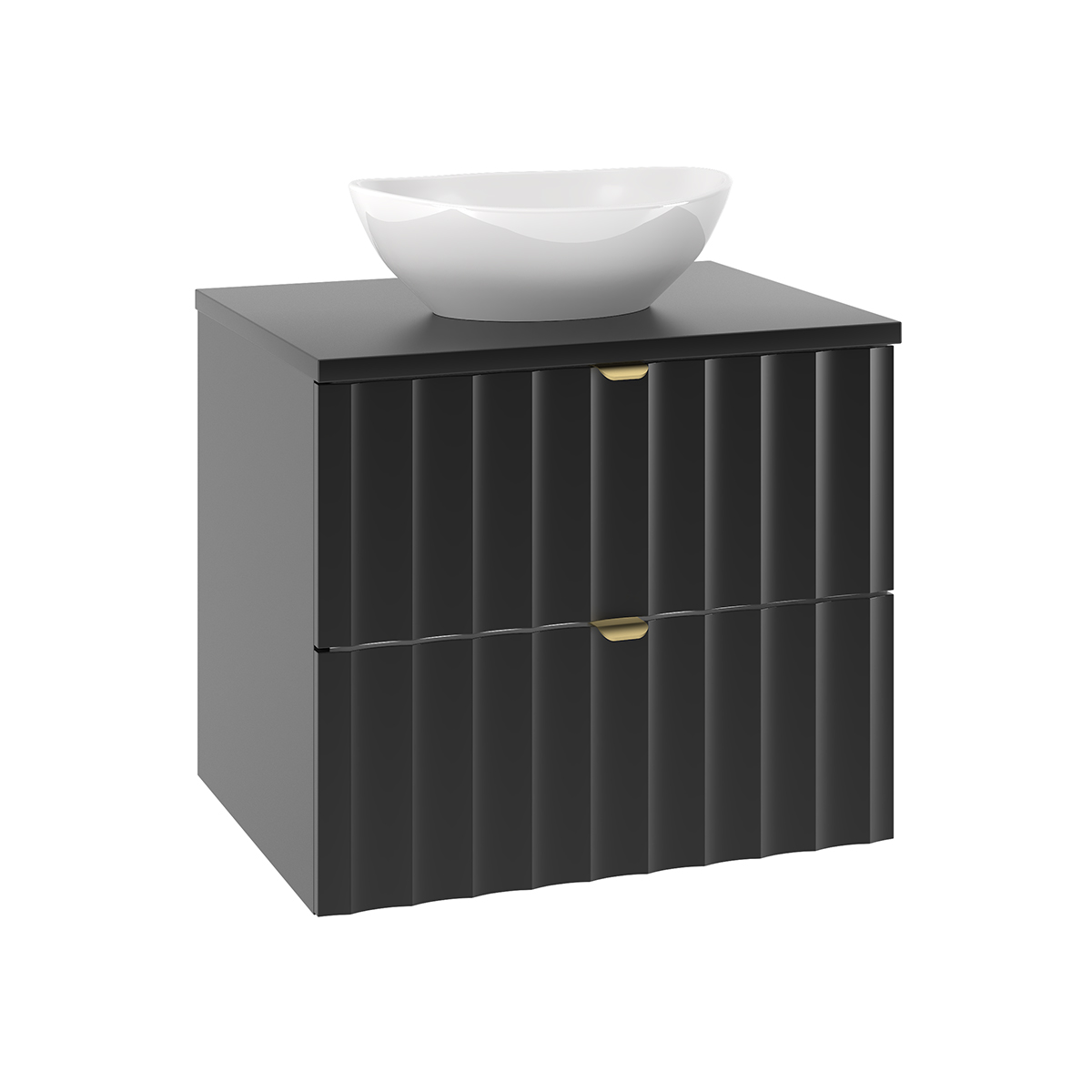 Meuble simple vasque 60cm Lexa Noir