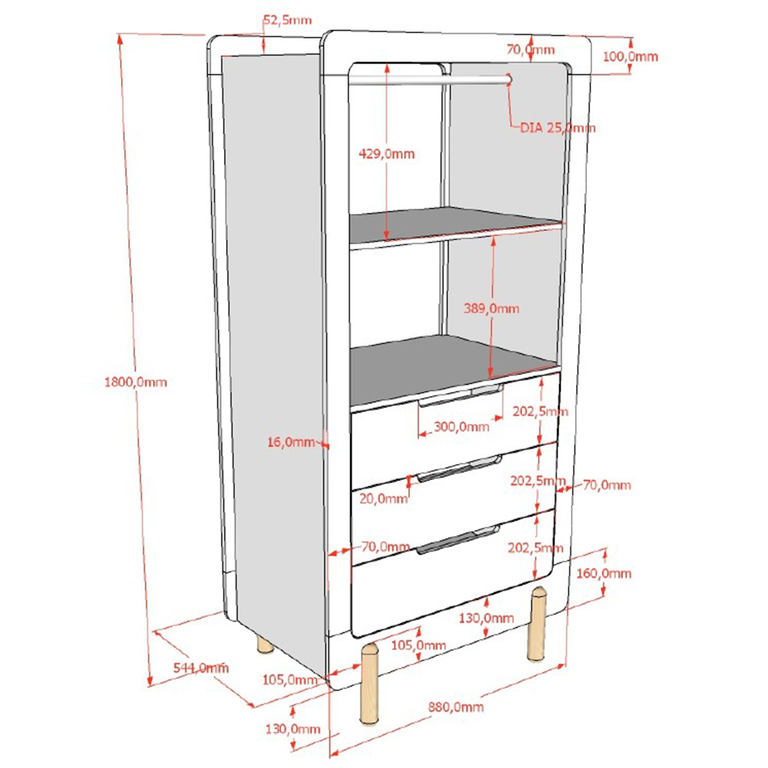 vipack-smile-armoire-3tiroirs-dimensions