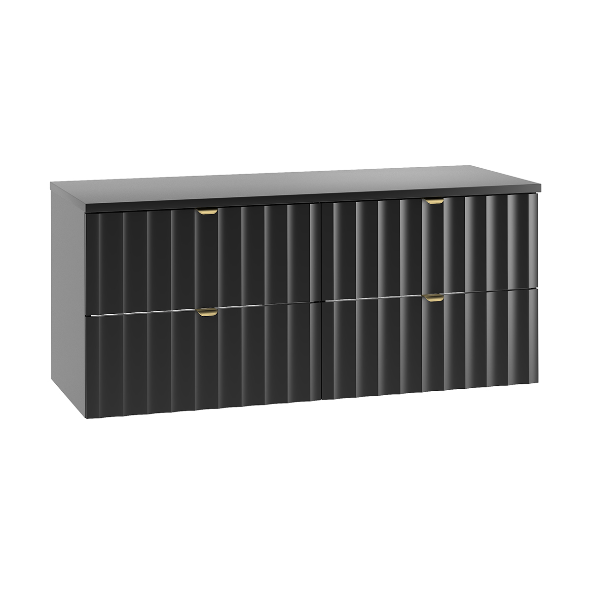 Meuble sous-vasque 120cm plan de toilette Lexa Noir