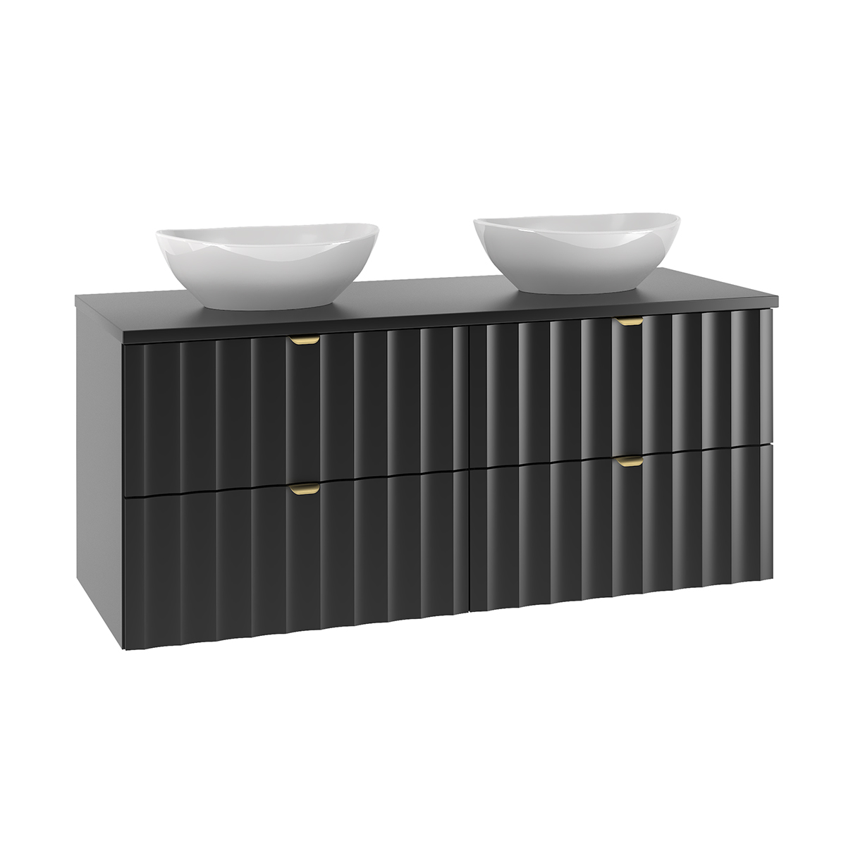 Meuble double vasque 120cm Lexa Noir