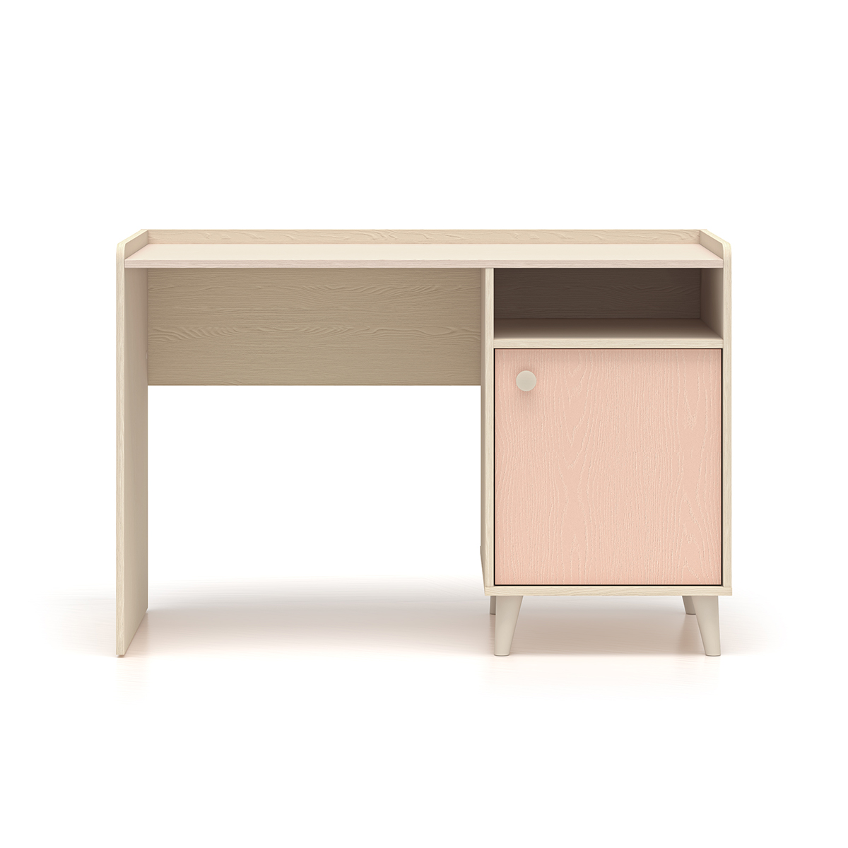 Bureau 1 porte Alycia Beige et Rose