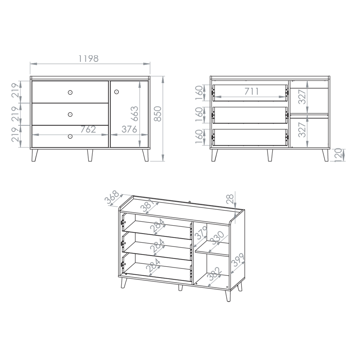Alycia_commode_1porte_3tiroirs_dimensions