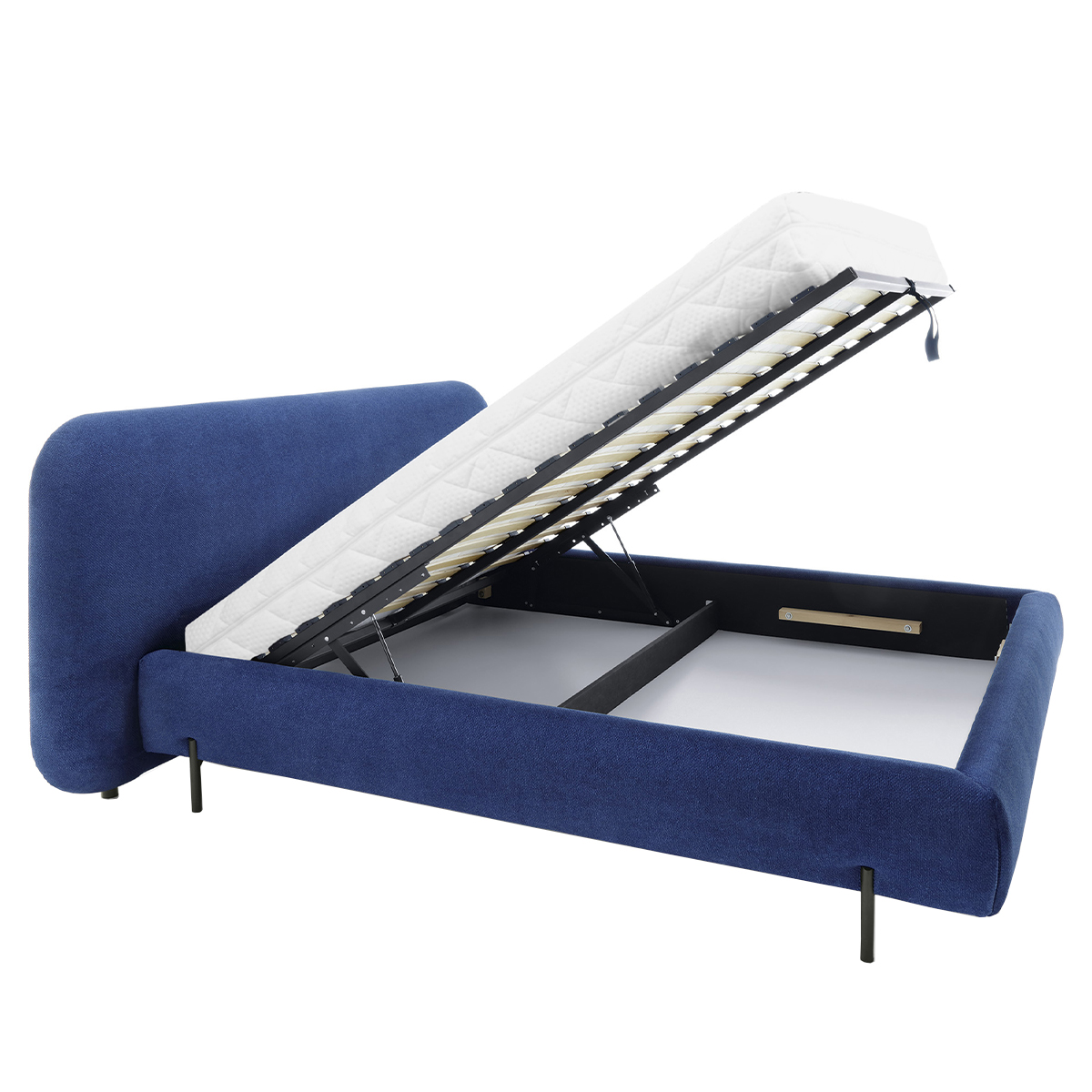 Lit coffre 180x200 sommier inclus Tobias Bleu