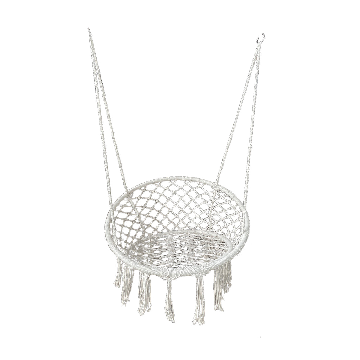 Fauteuil tressé suspendu Palma Blanc