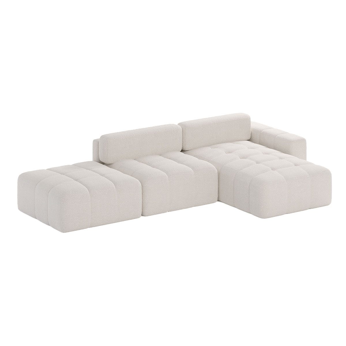 Canapé d'angle réversible convertible 4 places coffre Taliano Beige