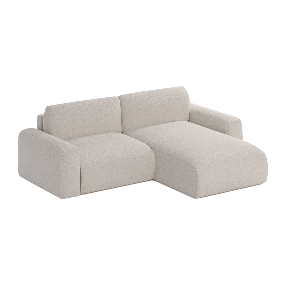 Canapé d'angle réversible convertible 3 places coffre Elancia mini Beige