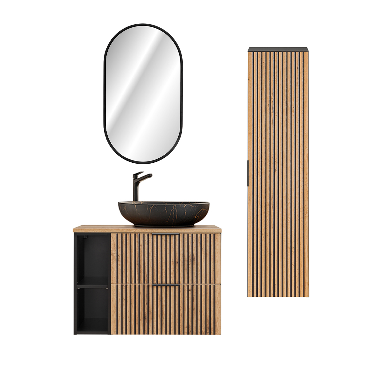 Gaia_bois_noir_pack_80cm_niche_miroir_
