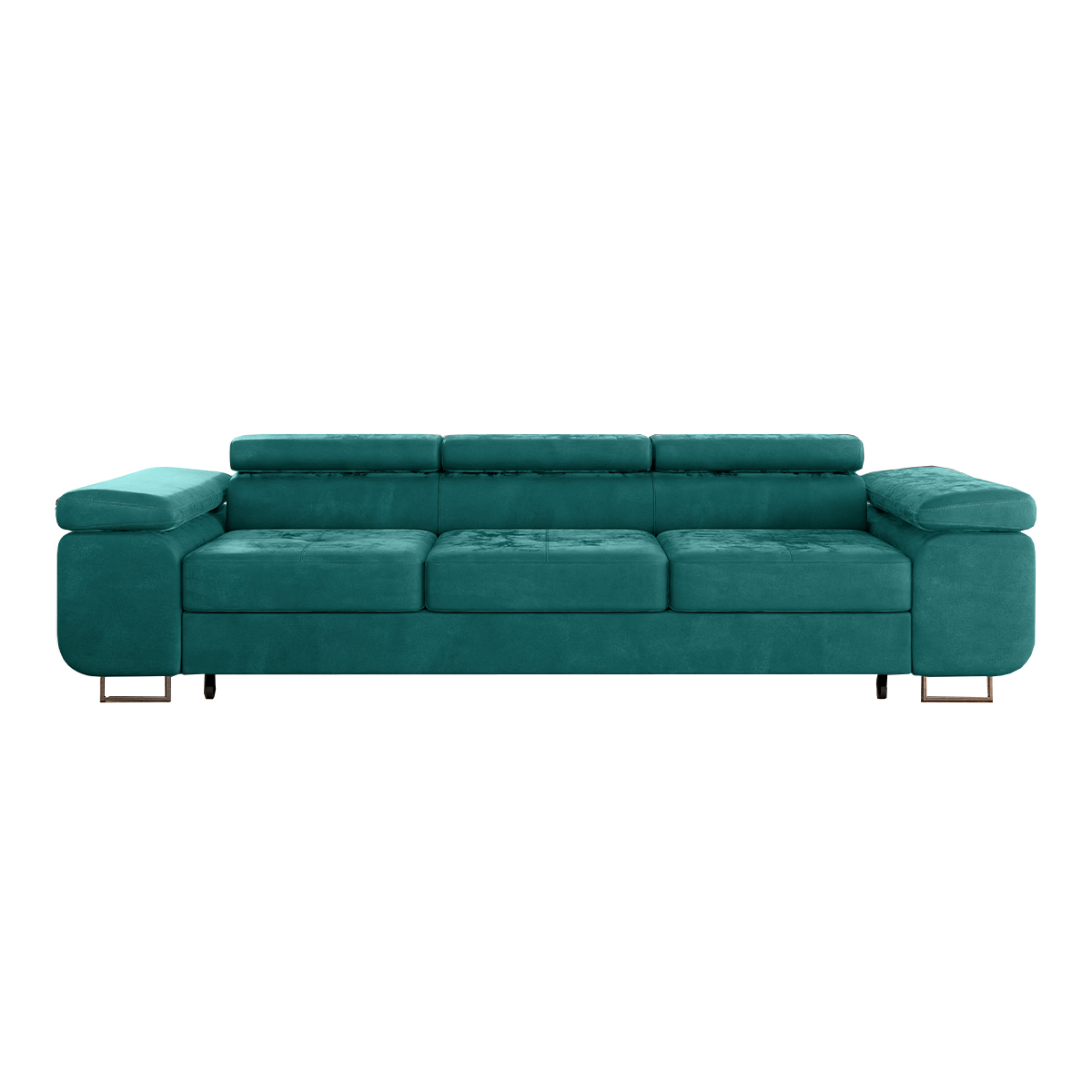 Canapé convertible 3 places Wilson velours Vert sapin