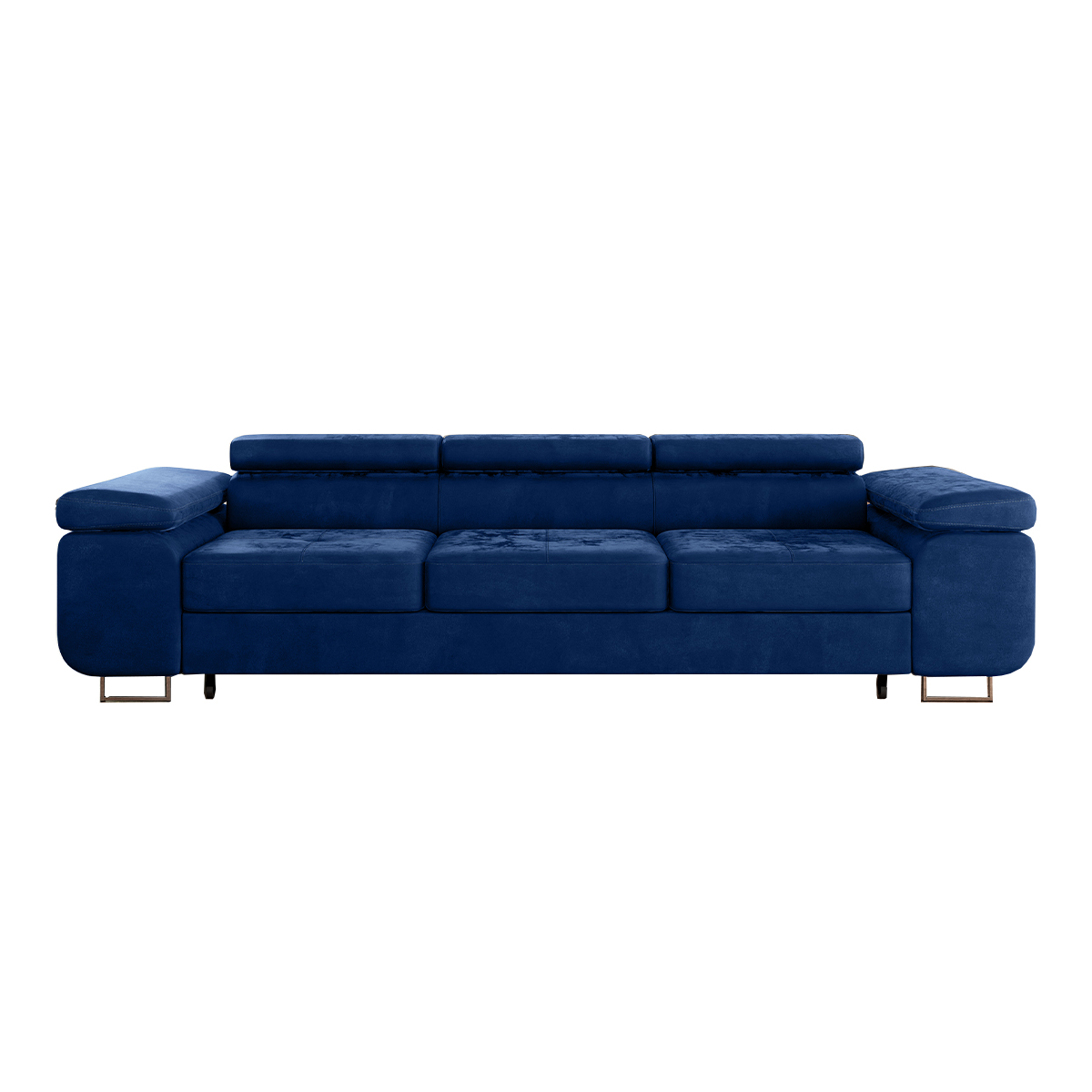 Canapé convertible 3 places Wilson velours Bleu