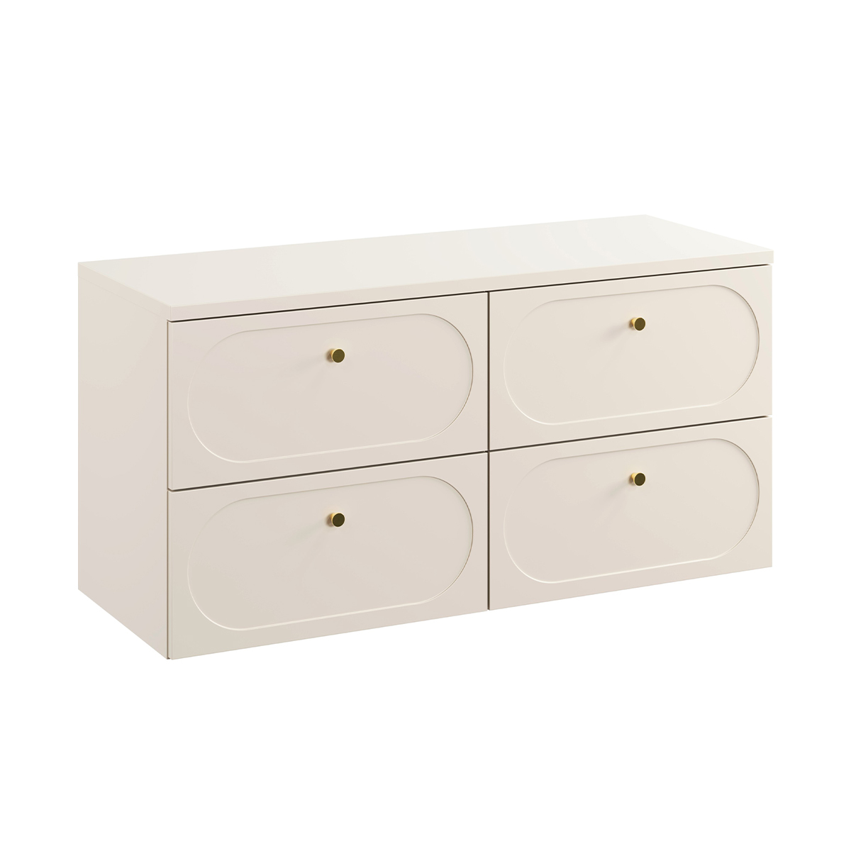 Meuble sous-vasque 120cm plan de toilette Sanae Beige sable