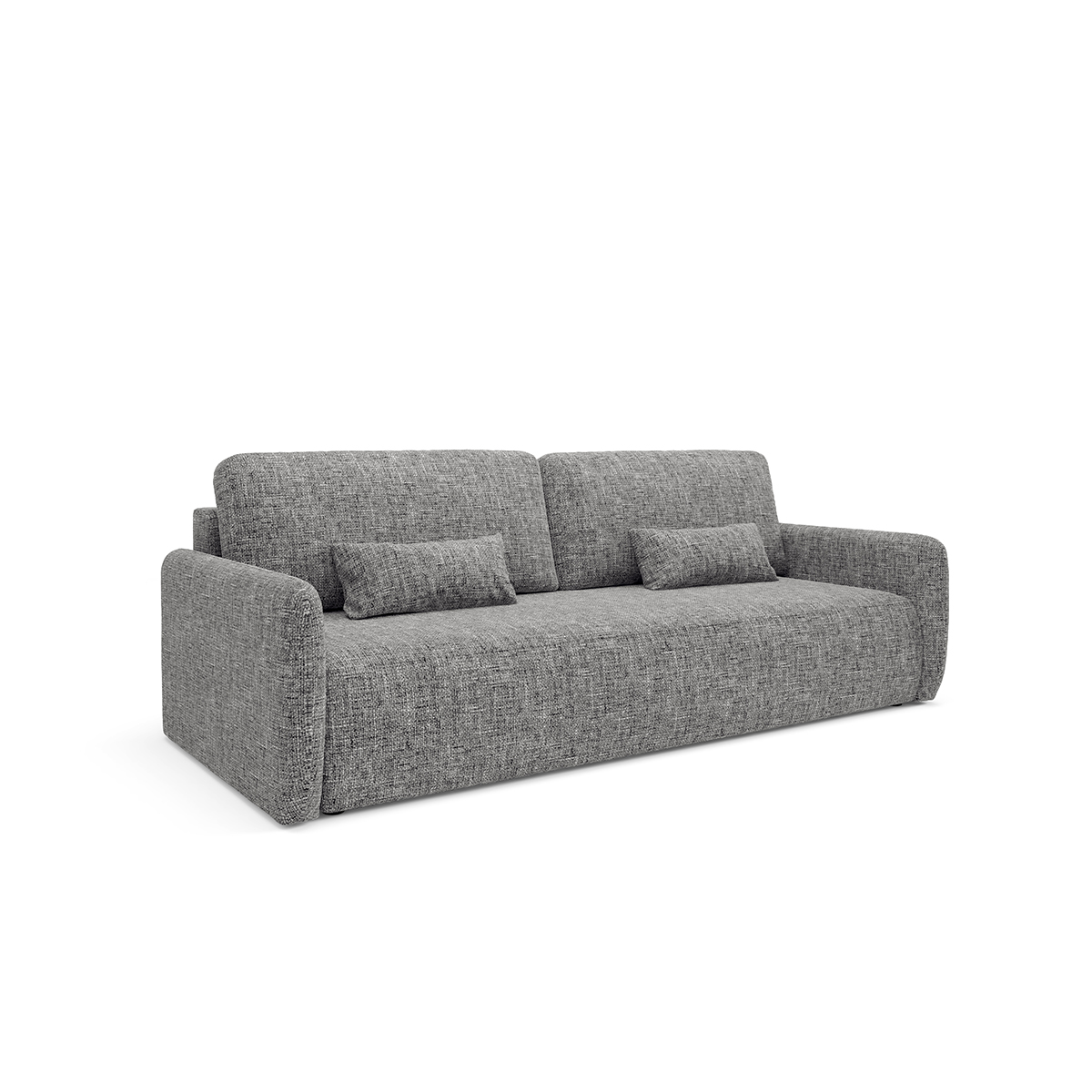 Canapé convertible 3 places avec coffre Lazare Gris