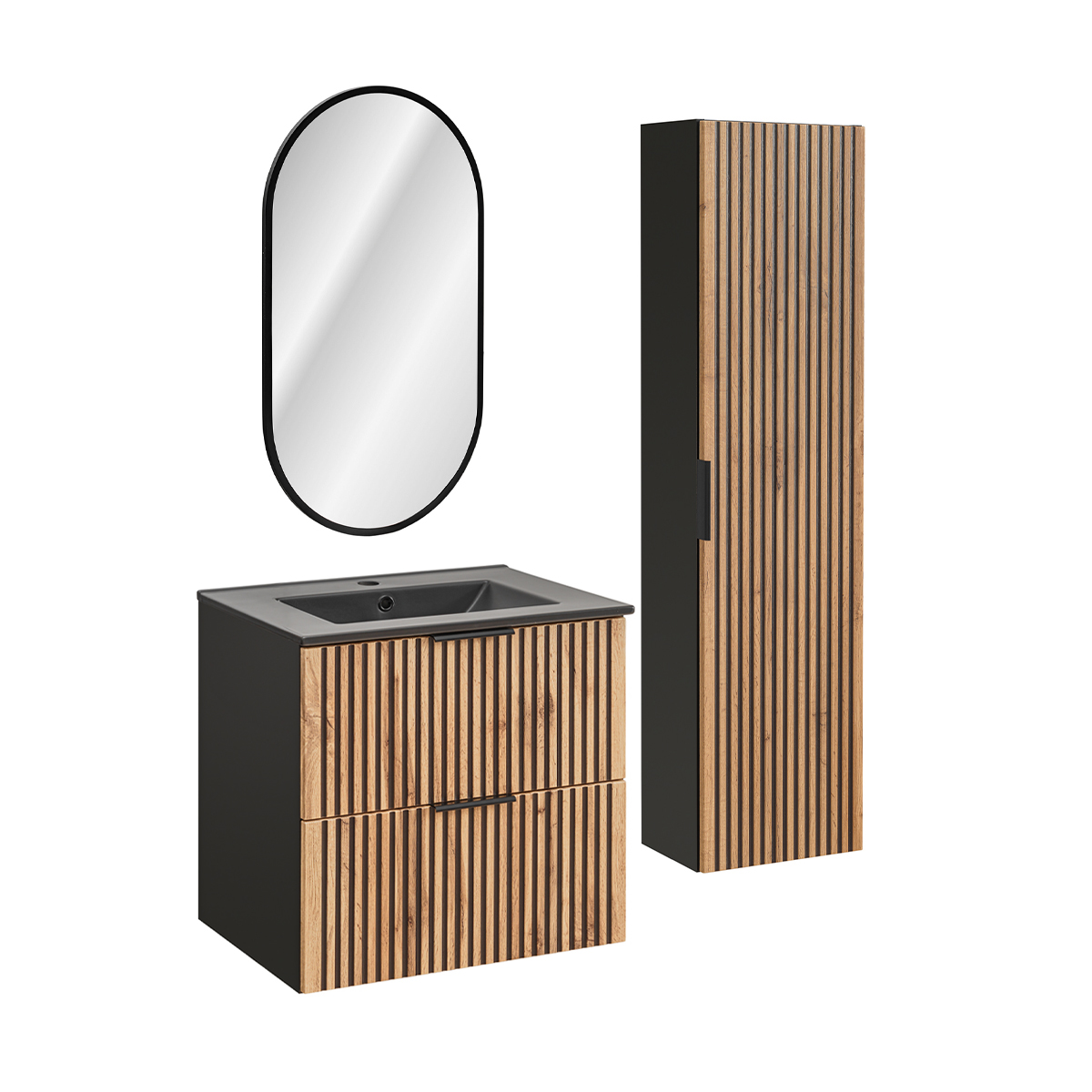 Gaia_salle_de_bain_60cm_ensemble_simple_vasque_encastree_noir_colonne_miroir_LED_2