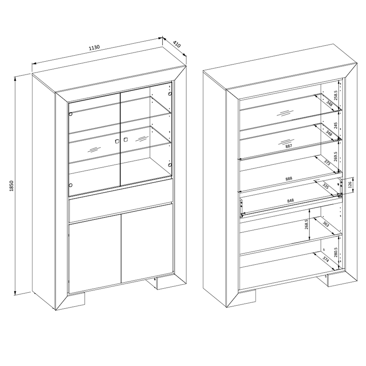 Hvt_Lucius_bois_noir_vaisselier_dimensions