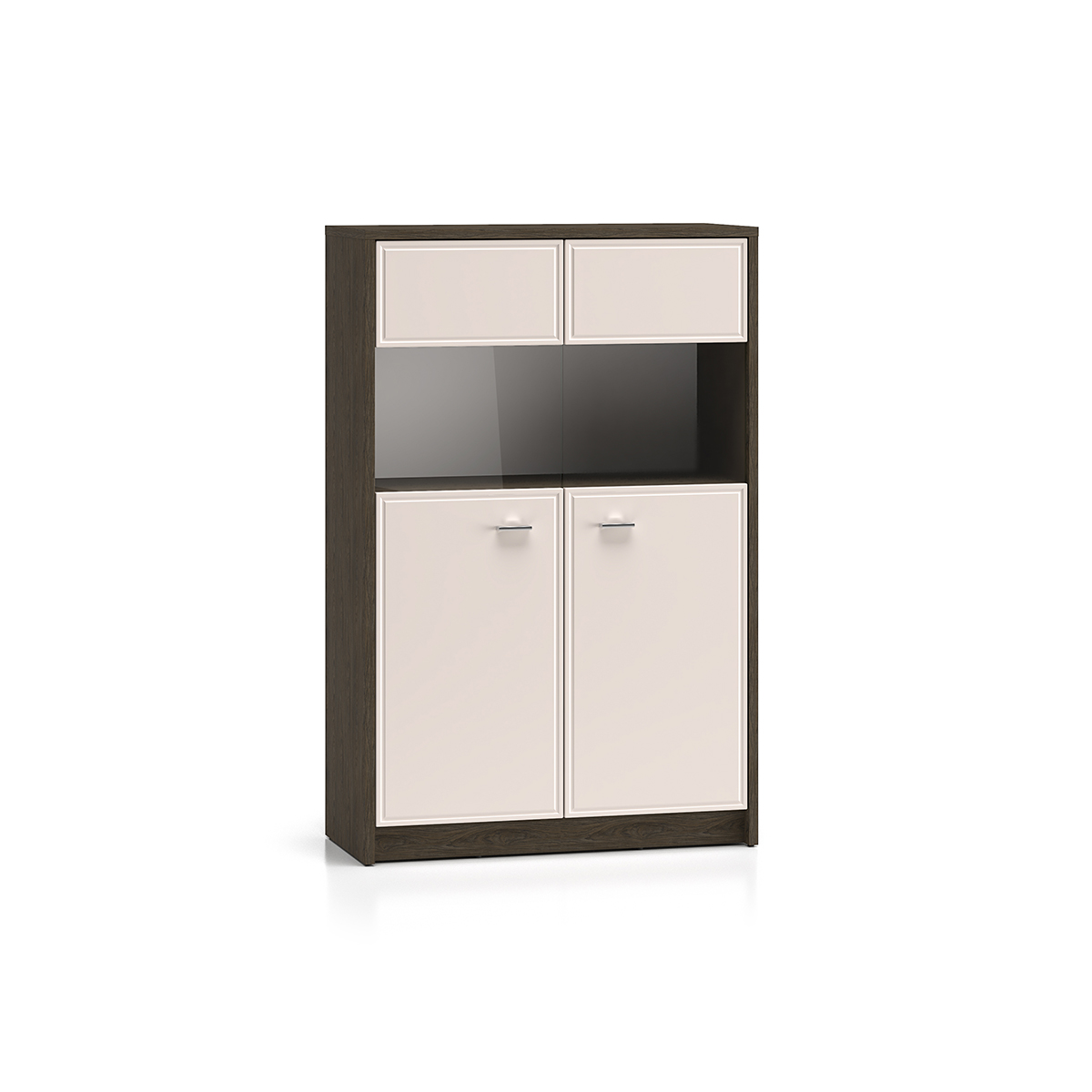 Vaisselier 2 portes Kaius Cachemire et Bois foncé