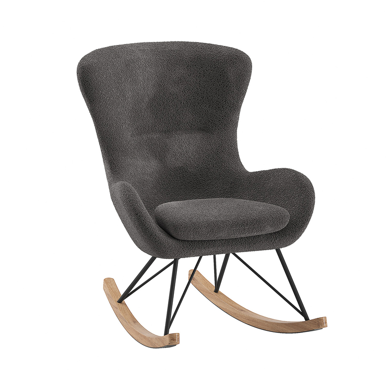 Fauteuil à bascule Vipack Rocky Gris foncé