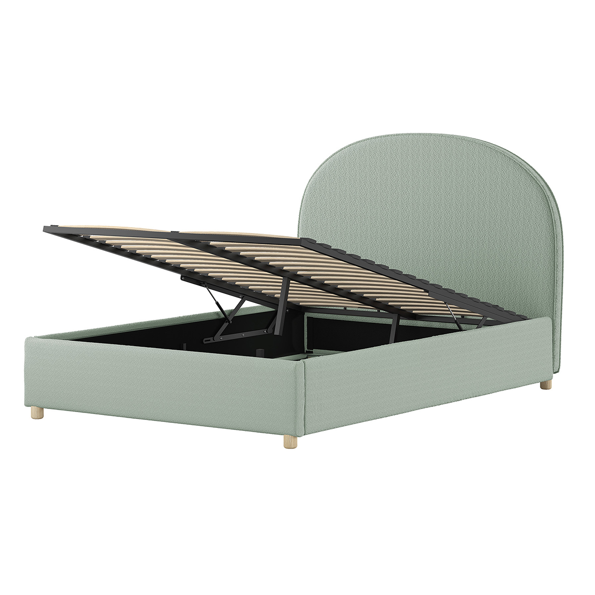 Lit coffre 140x200 sommier inclus Vipack Moon Vert