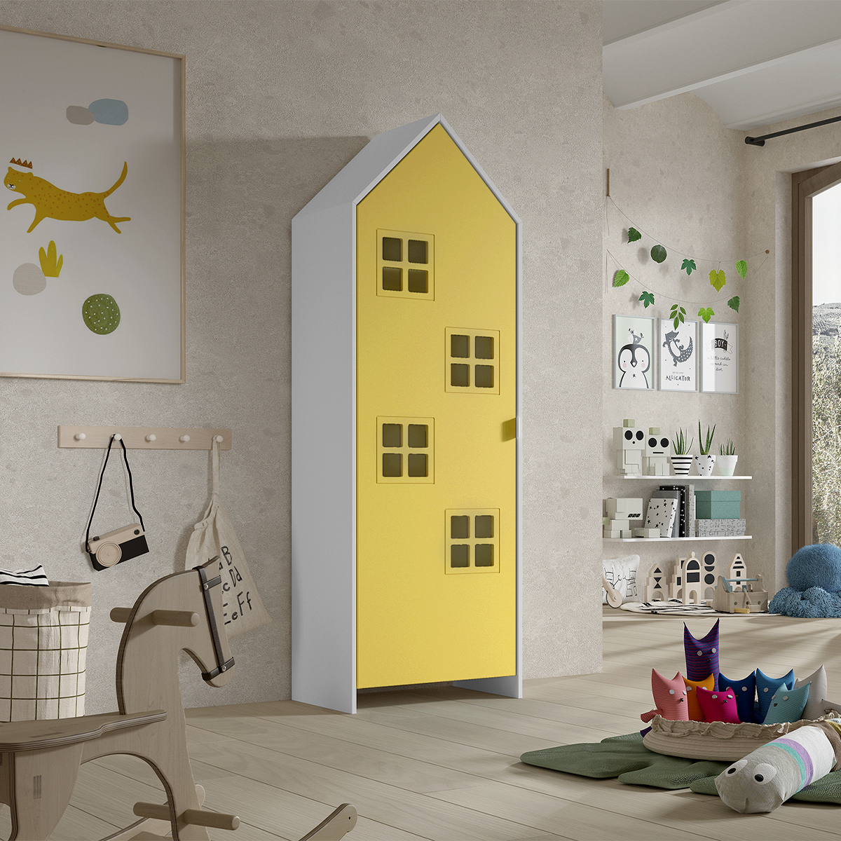 Vipack_Bruges_jaune_armoire_2