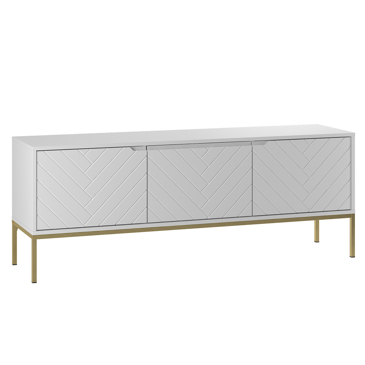 Meuble TV 3 portes 151 cm Daria Blanc