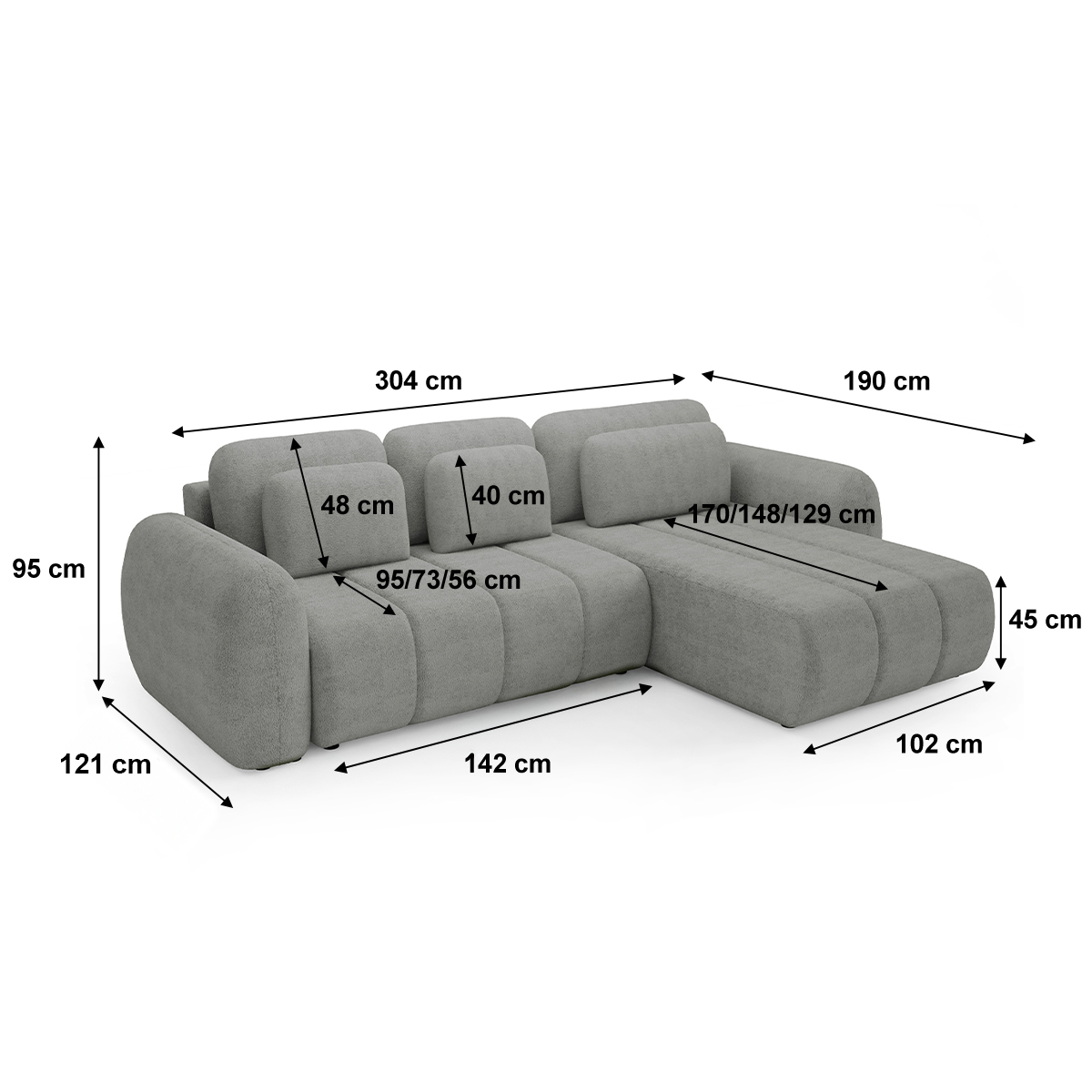 Canapé_angle_convertible_reversible_3_places_avec_coffre_Cesar_Gris-clair_dimensions