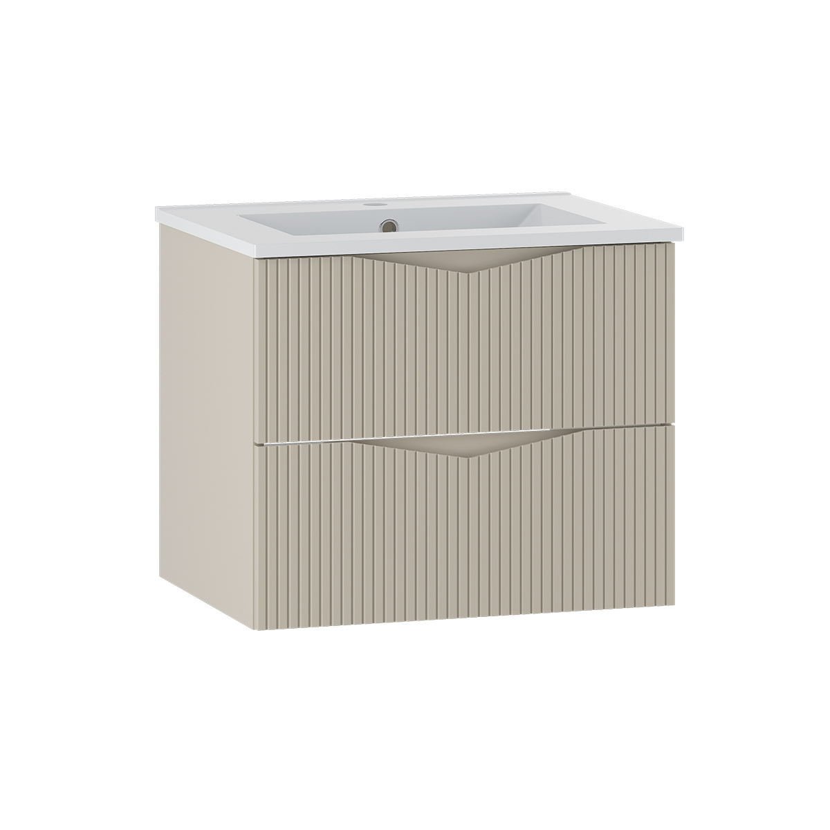 Meuble simple vasque encastrée 60cm Tao Cachemire