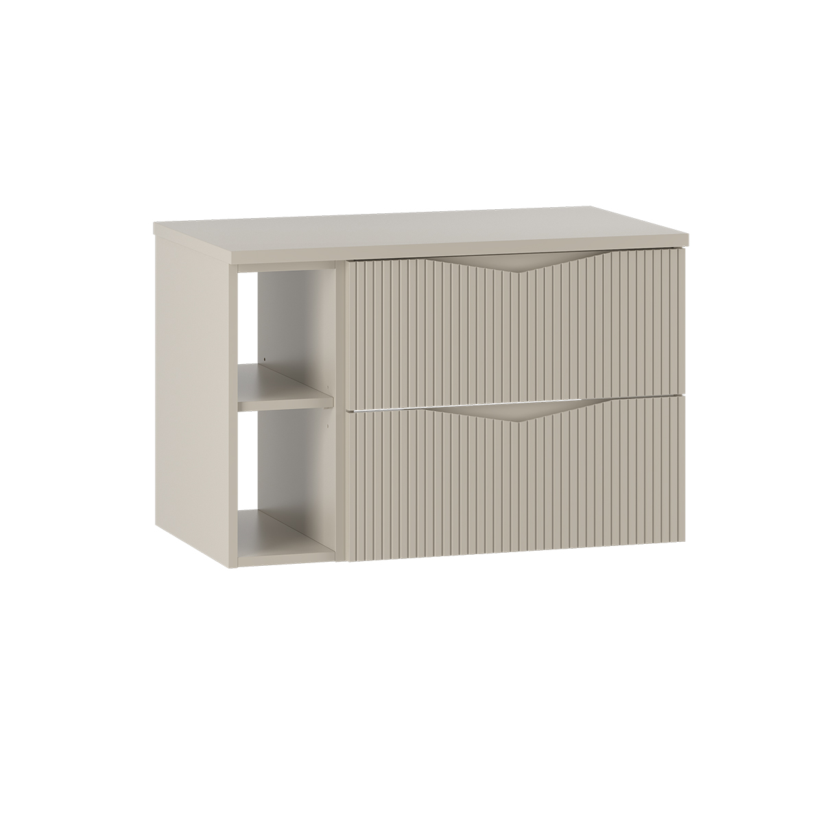 Meuble sous-vasque 80cm 2 niches plan de toilette Tao Cachemire