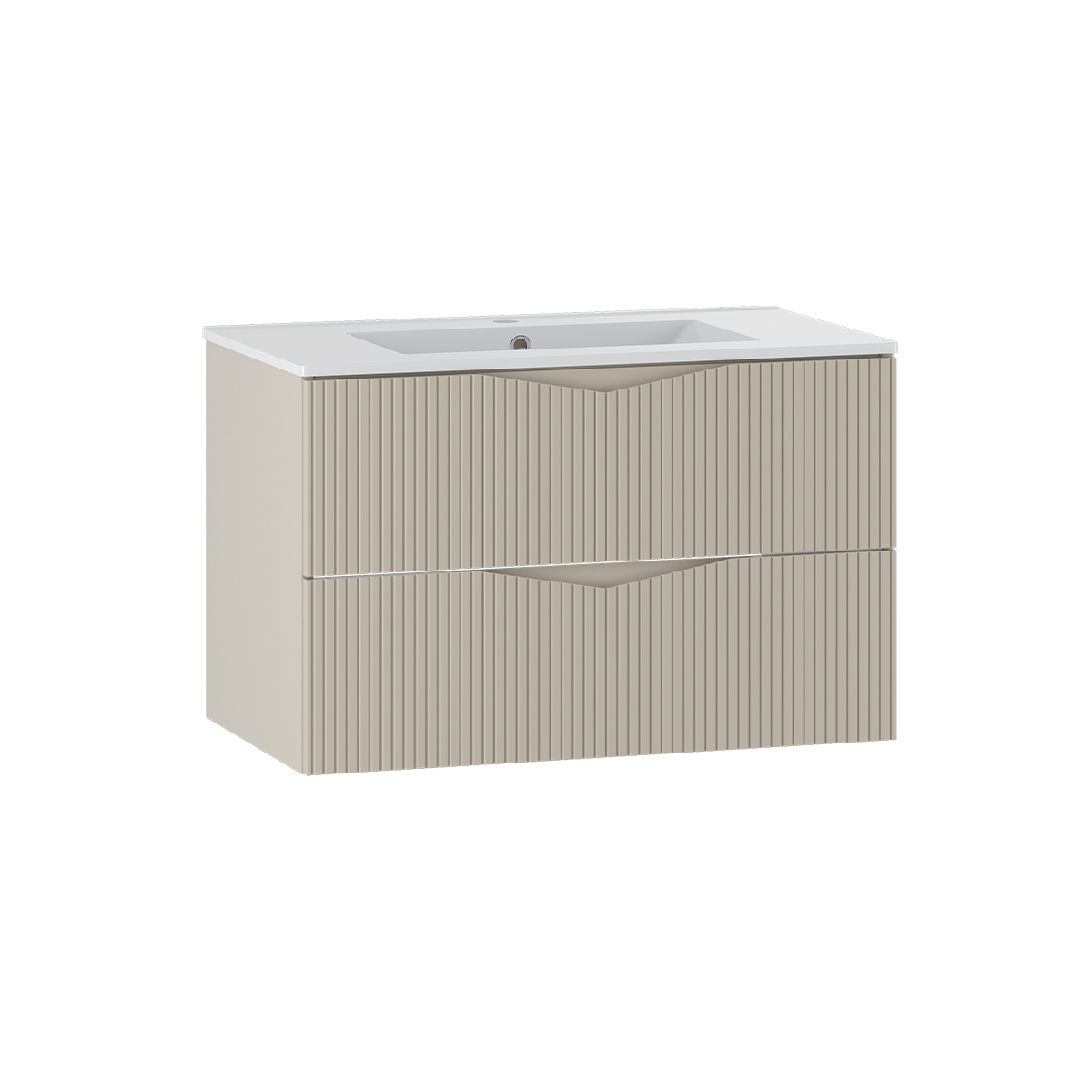 Meuble simple vasque encastrée 80cm Tao Cachemire