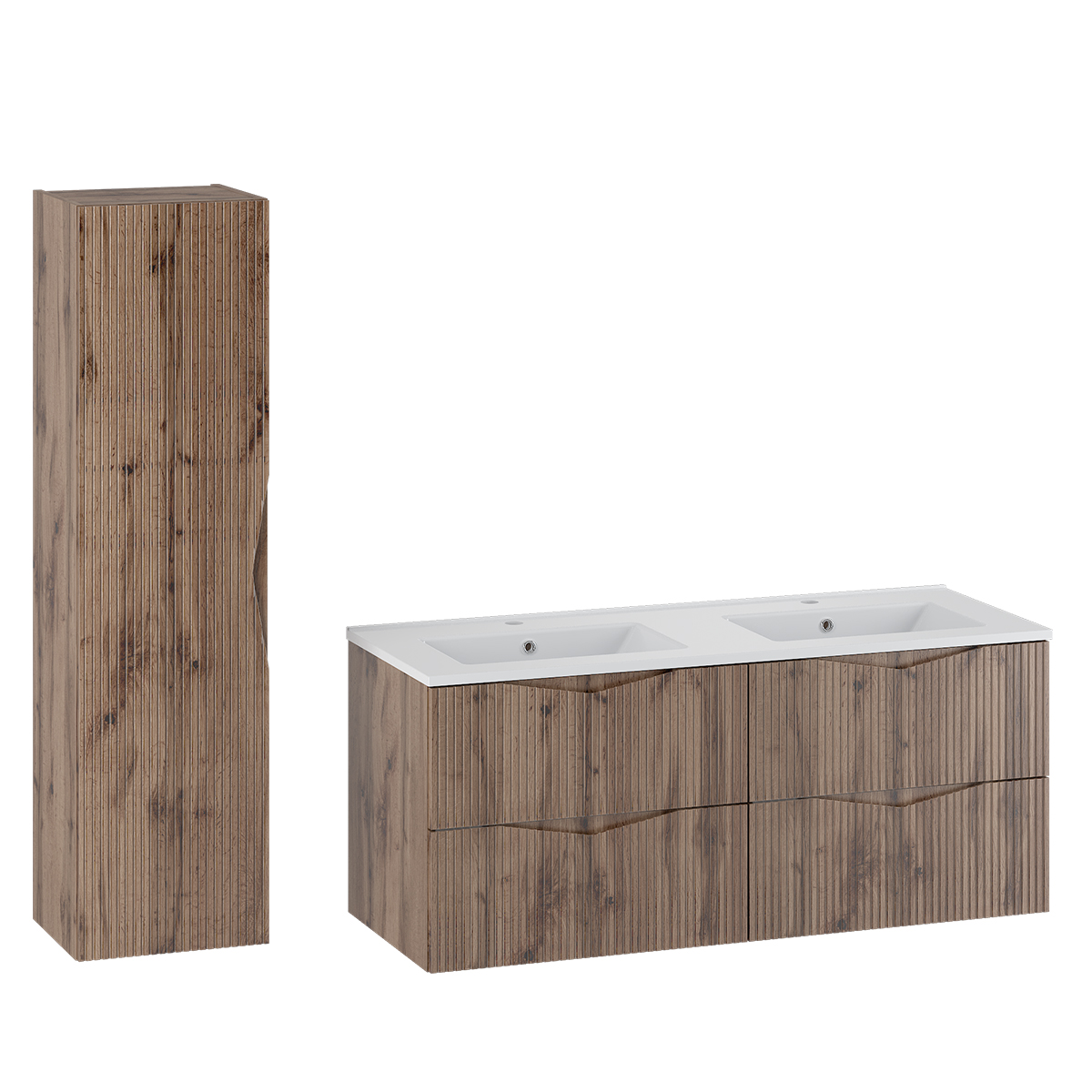Petits-Meubles_Tao_Ensemble_meuble_double_vasque_encastrée_120cm_et_colonne_Bois_1