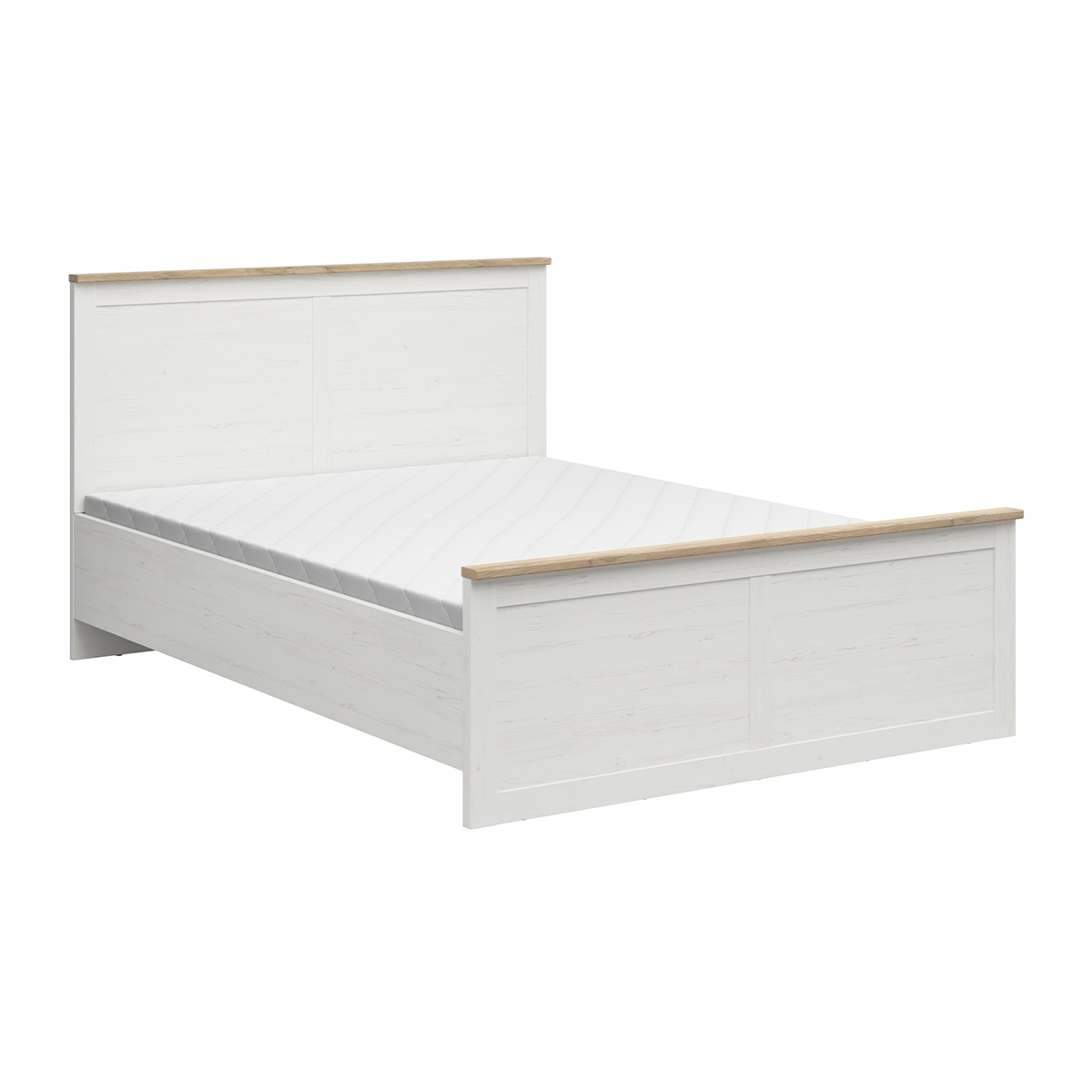 Lit 160x200 sommier inclus Aksel Blanc
