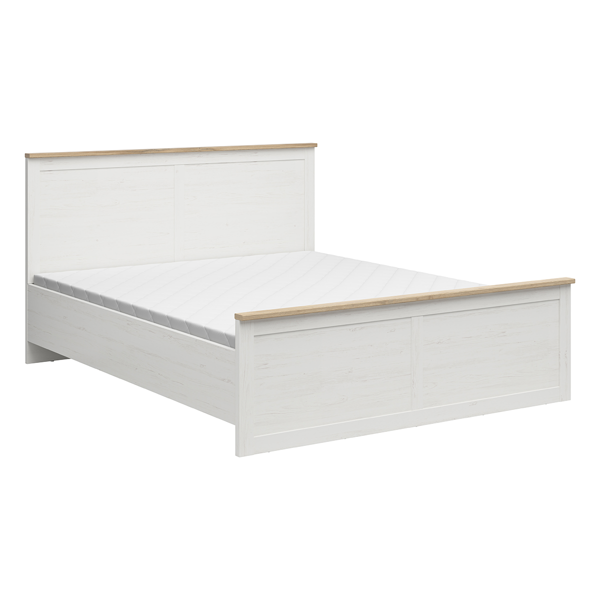 Lit 180x200 sommier inclus Aksel Blanc