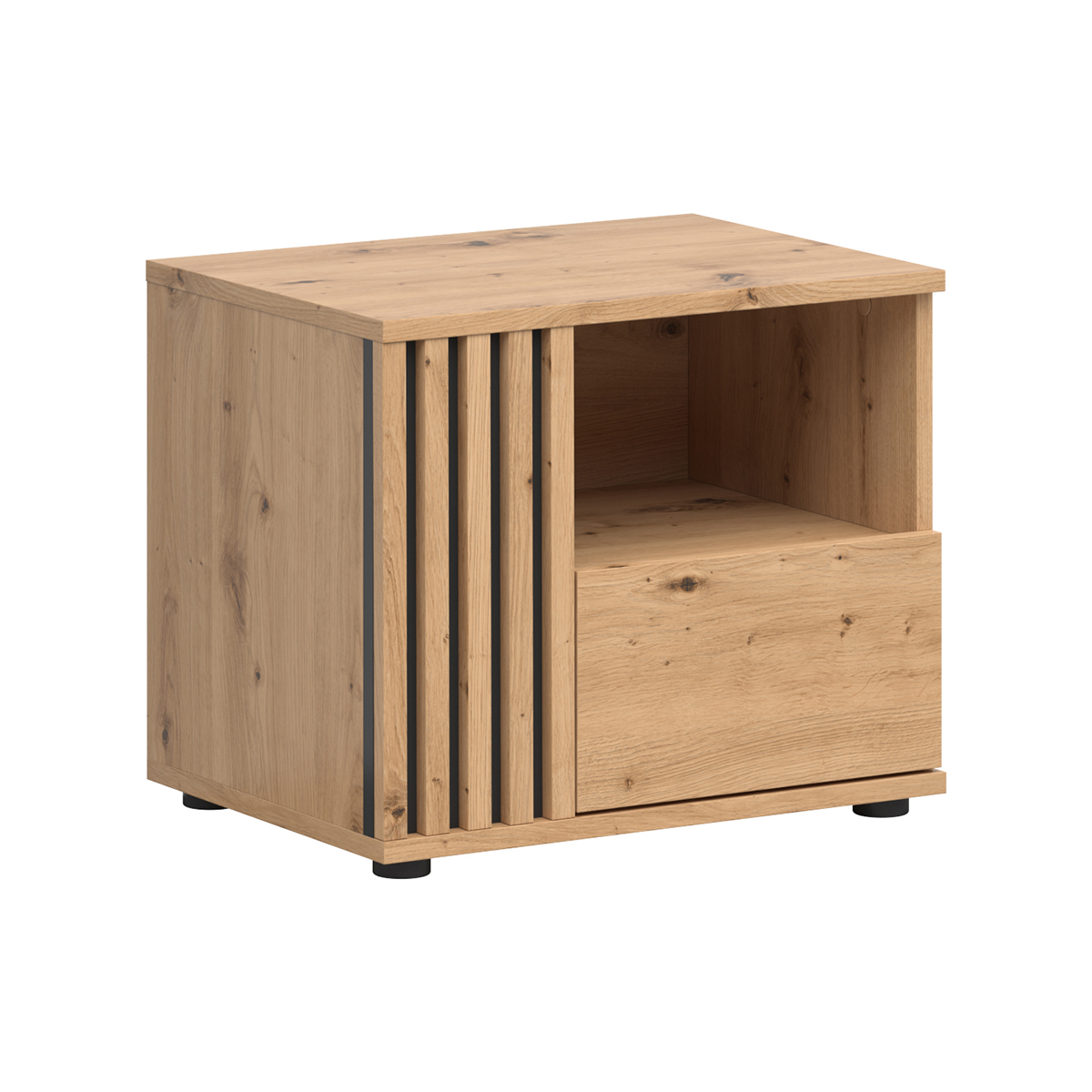 Table de chevet 1 tiroir gauche Ezra Bois