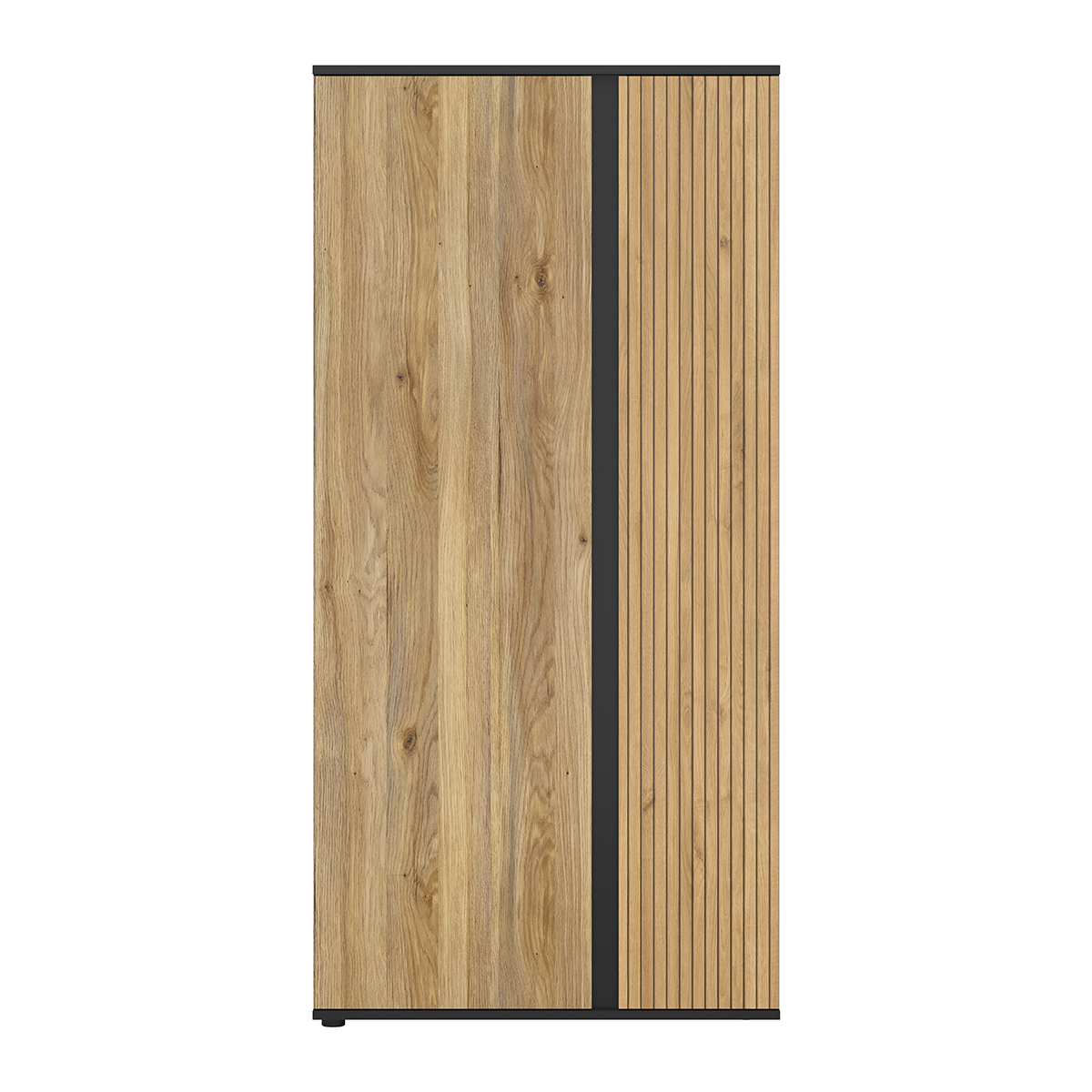 Armoire 2 portes Pia Noir et Bois