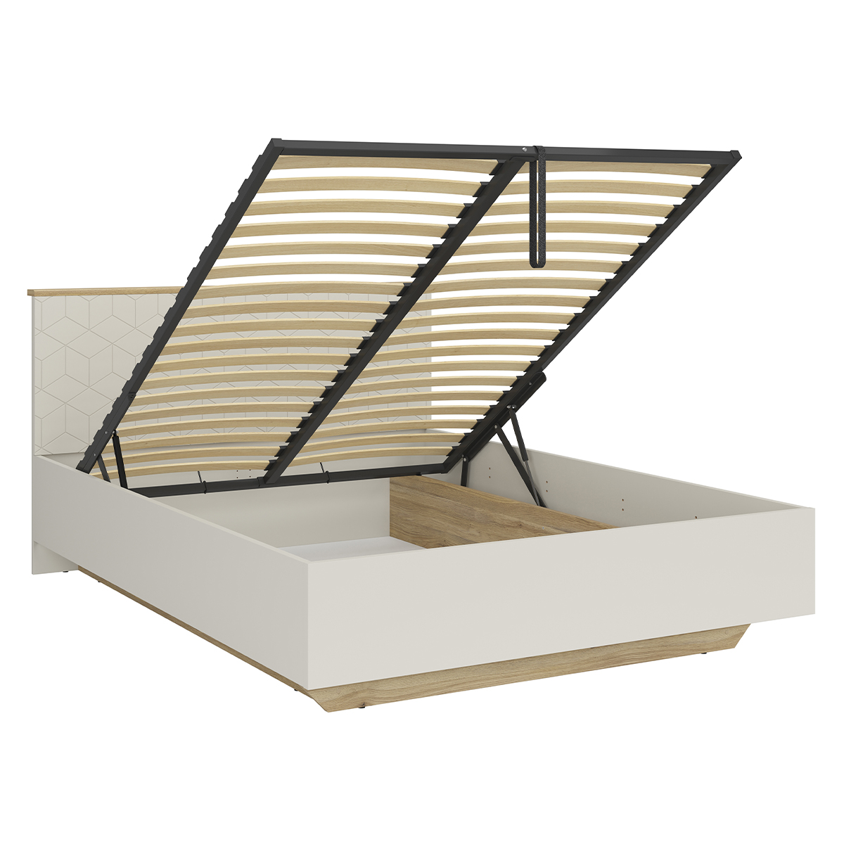 Lit coffre 160x200 sommier inclus Naya Cachemire