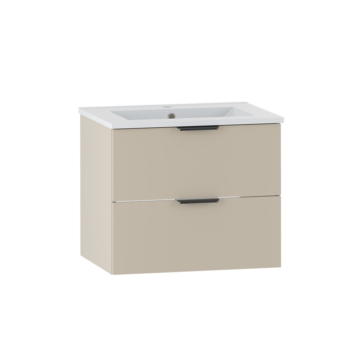 Meuble simple vasque encastrée 60cm Astrid Cachemire