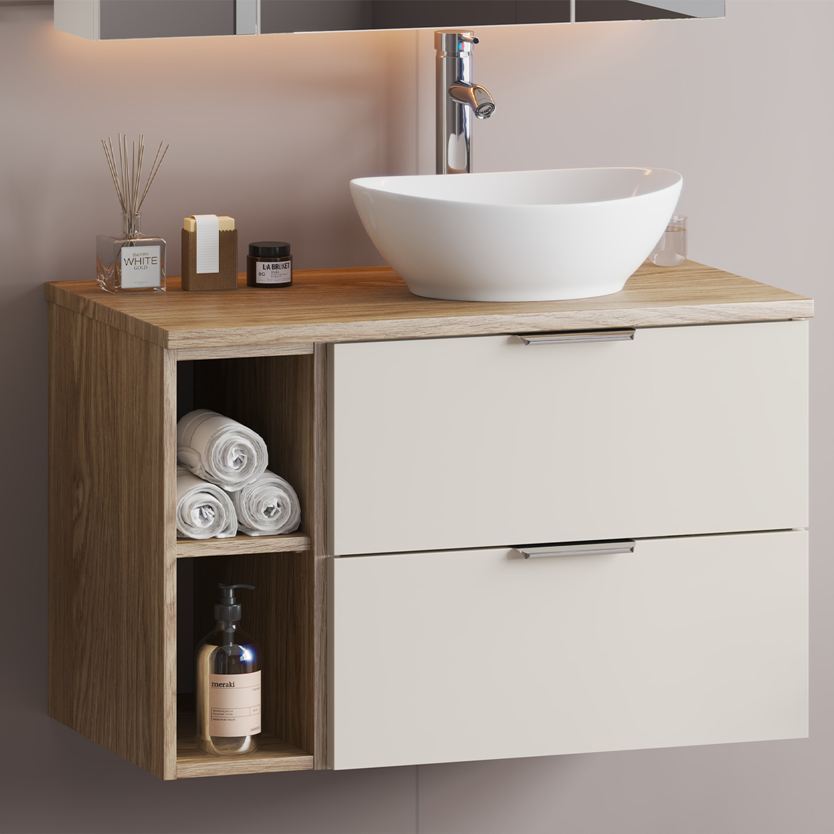 Petits-Meubles_Astrid_meuble-simple-vasque-posée-niche-80-cm-1_Cachemire